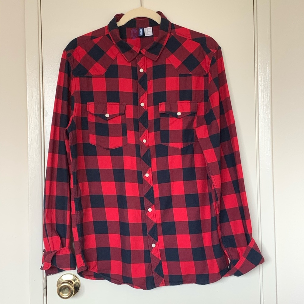 🔥 H&M Western Button Down Slim Fit Shirt